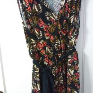 ModCloth Navy Blue Jersey Wrap Top XL